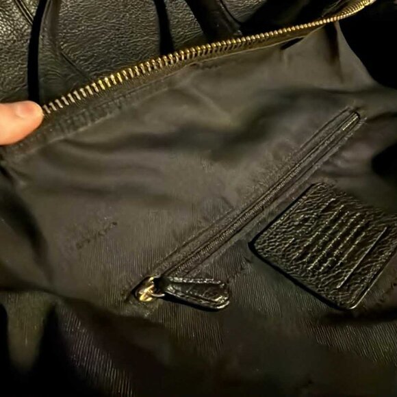 Coach Primrose Pebble Satchel Bag Leather Black Crossbody - See pics! - Picture 7 of 16